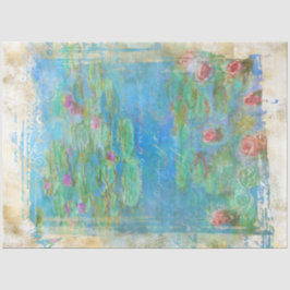 ** Monet Lily Pond Floral  ontkoppeling AR23   Tissuepapier