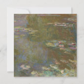 Monet Lily Pond Wedding Invitation Kaart (Achterkant)