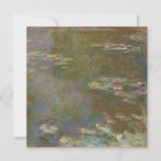 Monet Lily Pond Wedding Invitation Kaart (Achterkant)