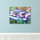 Monet - Los Nenufares (waterlelies) Canvas Afdruk (Insitu (Houten vloer))