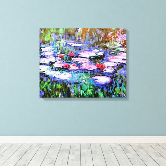 Monet - Los Nenufares (waterlelies) Canvas Afdruk (Insitu (Houten vloer))