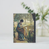 Monet - Madame Monet Embroidering Briefkaart (Staand voorkant)