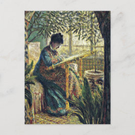 Monet - Madame Monet Embroidering Briefkaart
