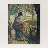 Monet - Madame Monet Embroidering Legpuzzel (Verticaal)