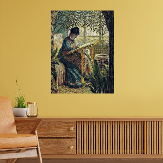 Monet - Madame Monet Embroidering Poster (Woonkamer 2)