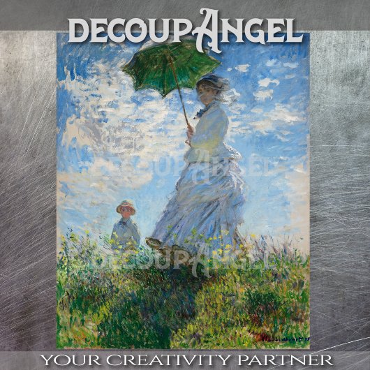 Monet - Madame Monet en haar zoon Decoupage Tissuepapier