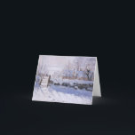 Monet Magpie Kerstmis Kaart Blank Notecard<br><div class="desc">Een blanco kaart voor uw eigen bericht of brief,  geschikt voor Kerstmis,  Nieuwjaar of algemene wintercorrespondentie</div>