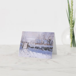 Monet Magpie Kerstmis Kaart Blank Notecard
