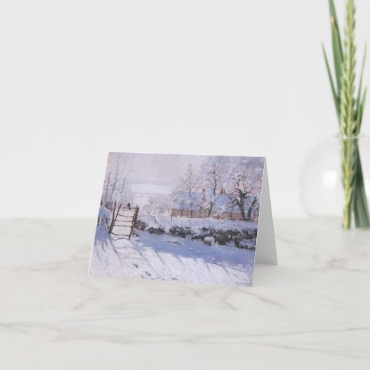 Monet Magpie Kerstmis Kaart Blank Notecard (Voorkant)