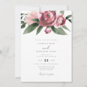 Monet - Mauve Blush Floral Garden Wedding Kaart (Voorkant)