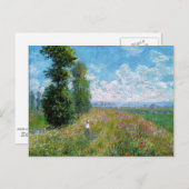 Monet - Meadow met Poplars Briefkaart (Voorkant / Achterkant)