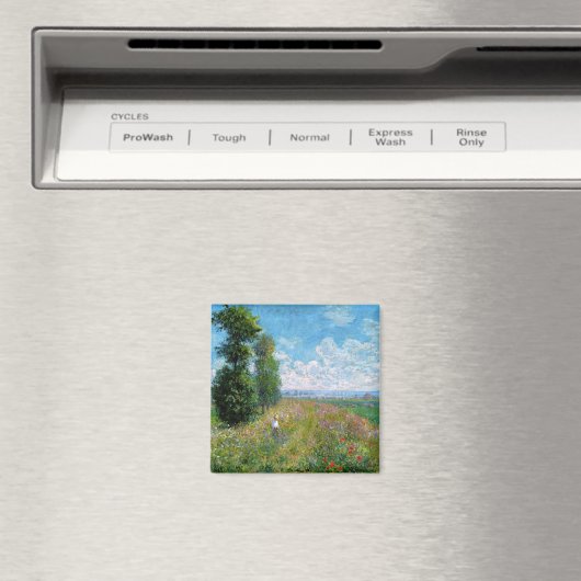 Monet - Meadow met Poplars Magneet (Insitu (Vaatwasser))