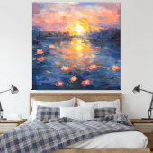 Monet meesterwerken canvas afdruk (Insitu (Slaapkamer))