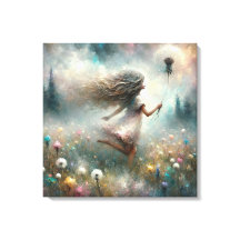 Monet meisje met paardenbloem