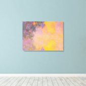 Monet - Misty Morning on the Seine, Sunrise Canvas Afdruk (Insitu (Houten vloer))