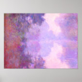 Monet - Misty Morning op de zegen Poster (Voorkant)