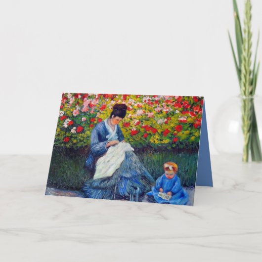 Monet moeder en kind in de tuin (Voorkant)