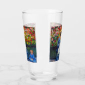 Monet moeder en kind in de tuin glas (Links)