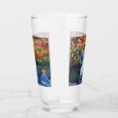 Monet moeder en kind in de tuin glas (Rechts)