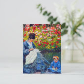 Monet moeder en kind in de tuin kaart (Staand voorkant)