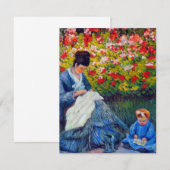 Monet moeder en kind in de tuin kaart (Voorkant / Achterkant)