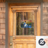 Monet moeder en kind in de tuin raamsticker (Huis Deur)