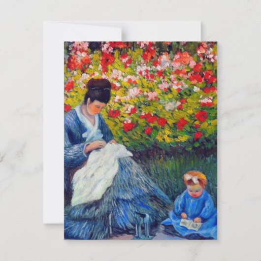 Monet moeder en kind in tuinkaart (Voorkant)