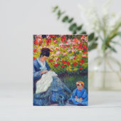 Monet moeder en kind in tuinkaart (Staand voorkant)