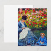Monet moeder en kind in tuinkaart (Voorkant / Achterkant)