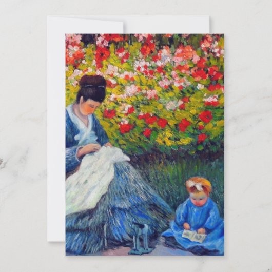 Monet moeder en kind in tuinkaart (Voorkant)