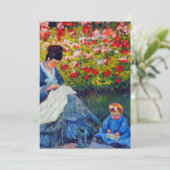 Monet moeder en kind in tuinkaart (Staand voorkant)