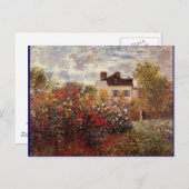 Monet - Monet's tuin in Argenteuil Sun Briefkaart (Voorkant / Achterkant)