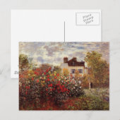 Monet - Monet's tuin in Argenteuil Sun Briefkaart (Voorkant / Achterkant)
