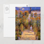 Monet - Monet's tuin in Vetheuil Briefkaart (Voorkant / Achterkant)