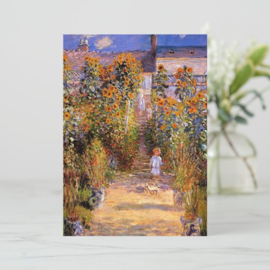 Monet - Monet's tuin in Vetheuil Kaart (Staand voorkant)