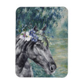Monet Morning Seine en Black Horse Magneet (Verticaal)