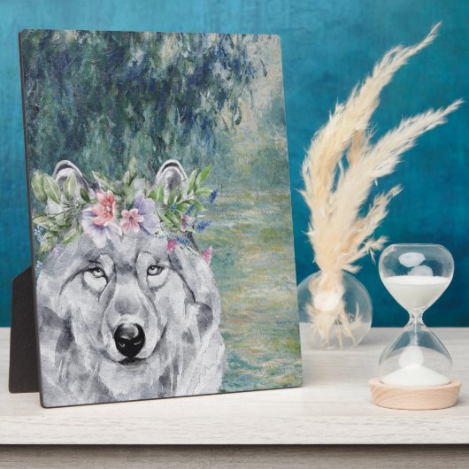 Monet Morning Seine en Gray Wolf Fotoplaat (Zijkant)
