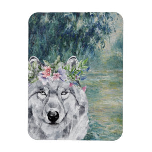 Monet Morning Seine en Gray Wolf Magneet
