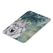Monet Morning Seine en Gray Wolf Magneet (Linkerzijde)