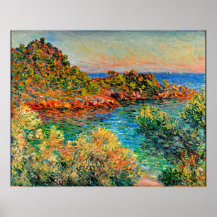 Monet - Near Monte Carlo, beroemd schilderij, Poster