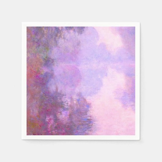 Monet - Nevelige ochtend op de Seine Servet (Voorkant)