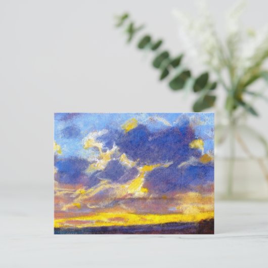 Monet - Nightfall, beroemd schilderij, Briefkaart (Staand voorkant)