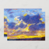 Monet - Nightfall, beroemd schilderij, Briefkaart (Voorkant / Achterkant)