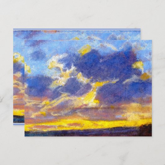 Monet - Nightfall, beroemd schilderij, Briefkaart (Voorkant / Achterkant)