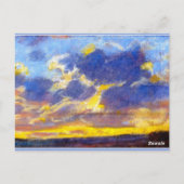Monet - Nightfall, beroemd schilderij, Briefkaart (Achterkant)