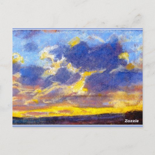 Monet - Nightfall, beroemd schilderij, Briefkaart (Achterkant)