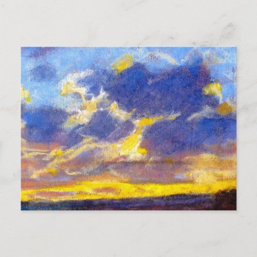 Monet - Nightfall, beroemd schilderij, Briefkaart (Voorkant)