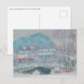 Monet - Noorwegen, het dorp Sandviken in de sneeuw Briefkaart (Voorkant / Achterkant)