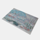 Monet - Noorwegen, het dorp Sandviken in de sneeuw Deurmat (Schuin)