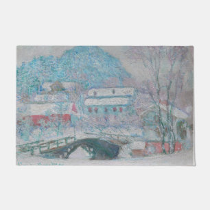 Monet - Noorwegen, het dorp Sandviken in de sneeuw Deurmat